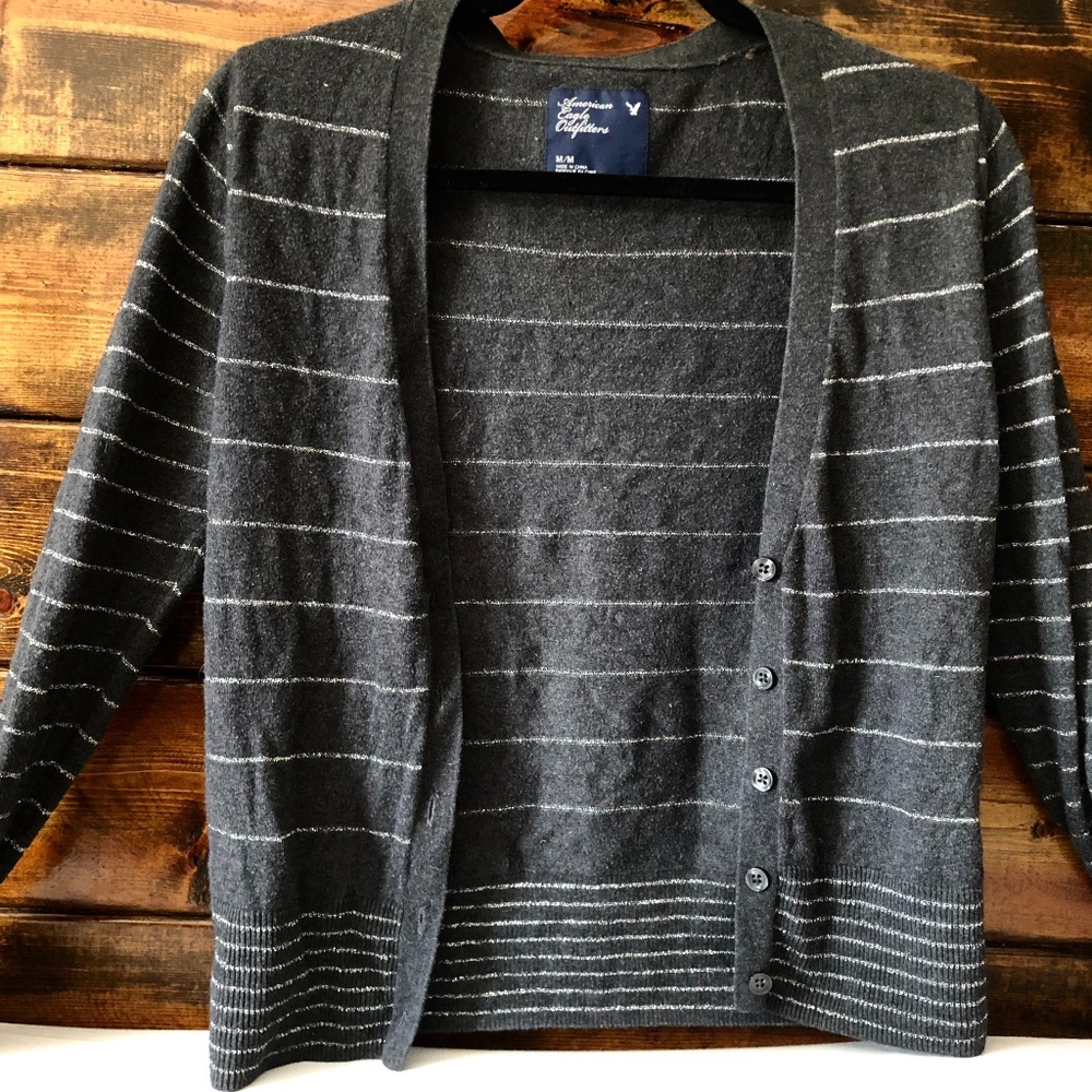 American Eagle Gray Cardigan